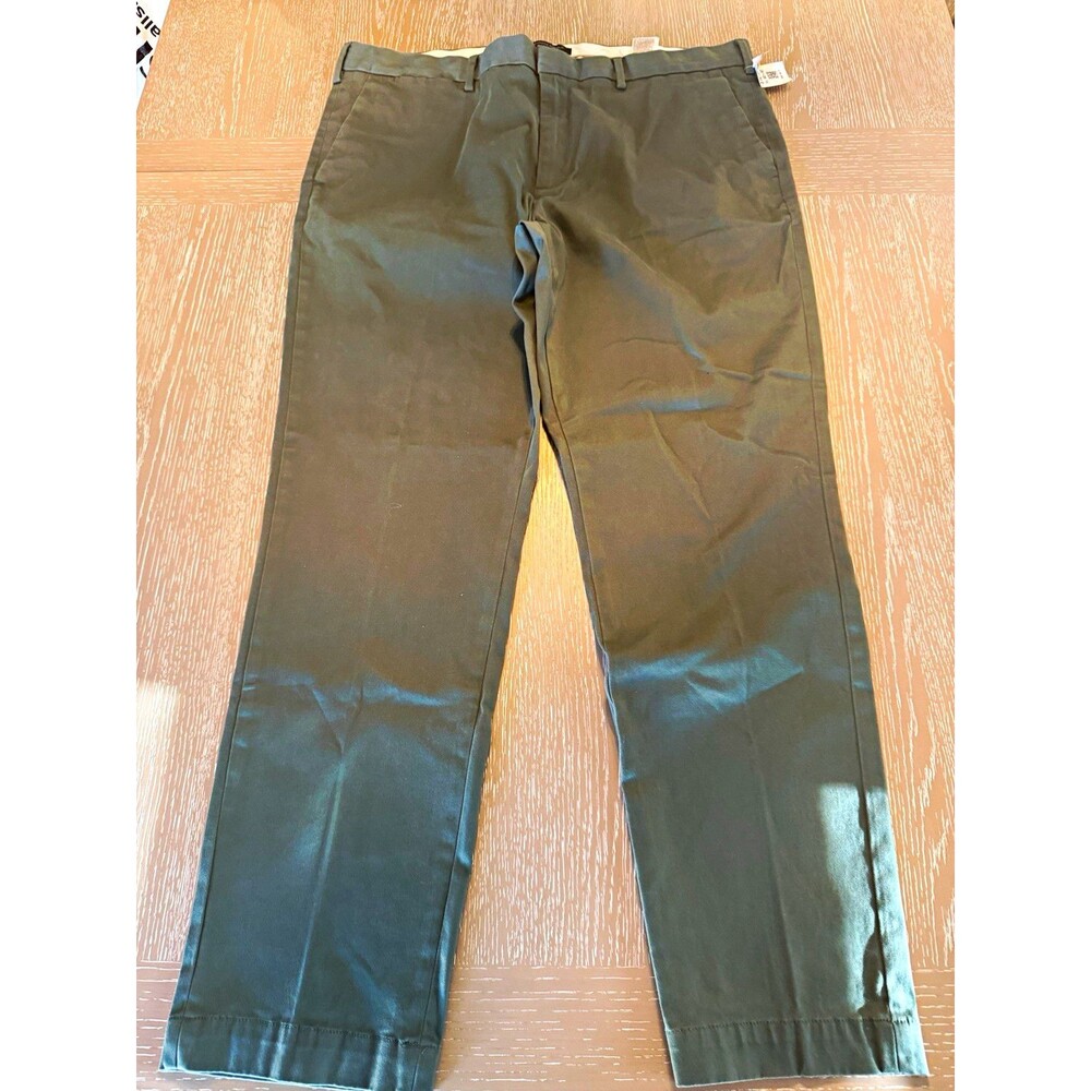 Banana Republic Fulton Chino Men’s Green Slim Straight Twill Stretch Pants 40